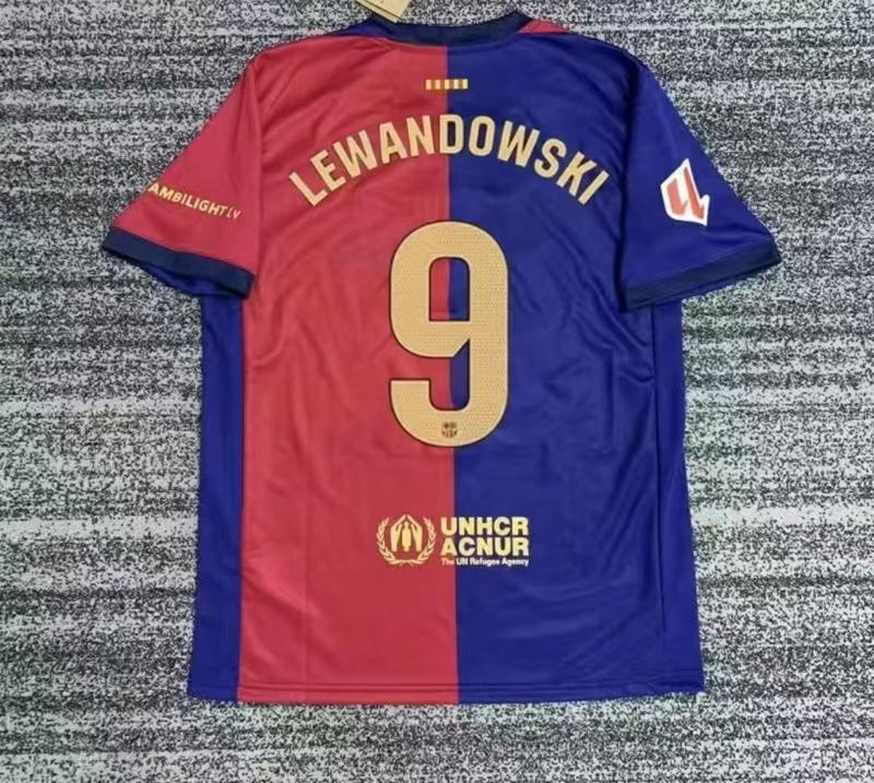 New season Barca jersey   Lewandowski   9 # Yamal   19 # 11 # 8 # 11 # 20 # 6 #21#   same quality jersey