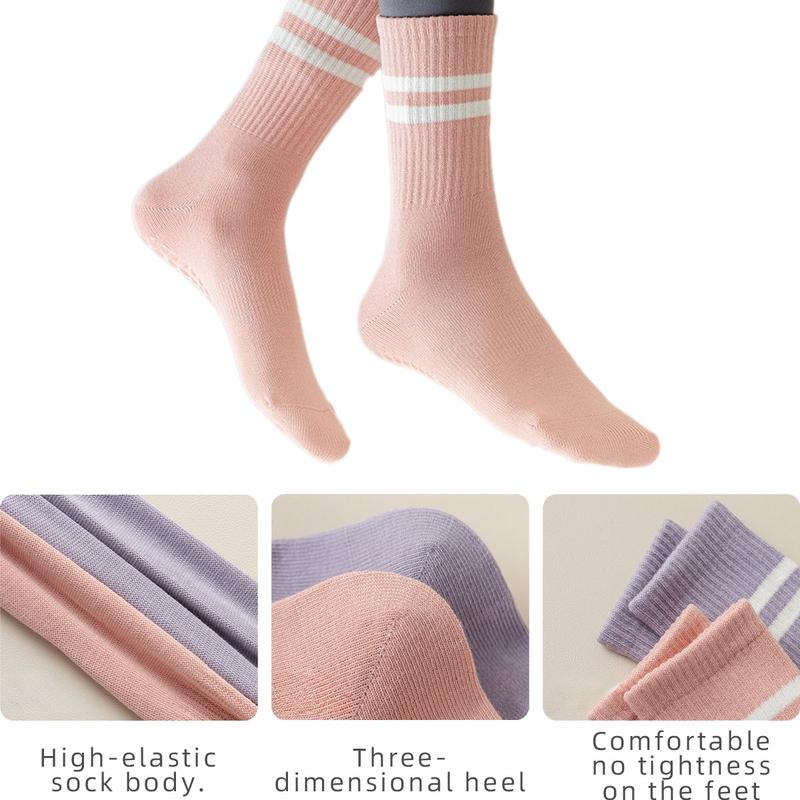 DrPedi Pilates Socks 8 4 Pairs with Grips for Women Yoga Socks Barre Socks Non Slip Socks