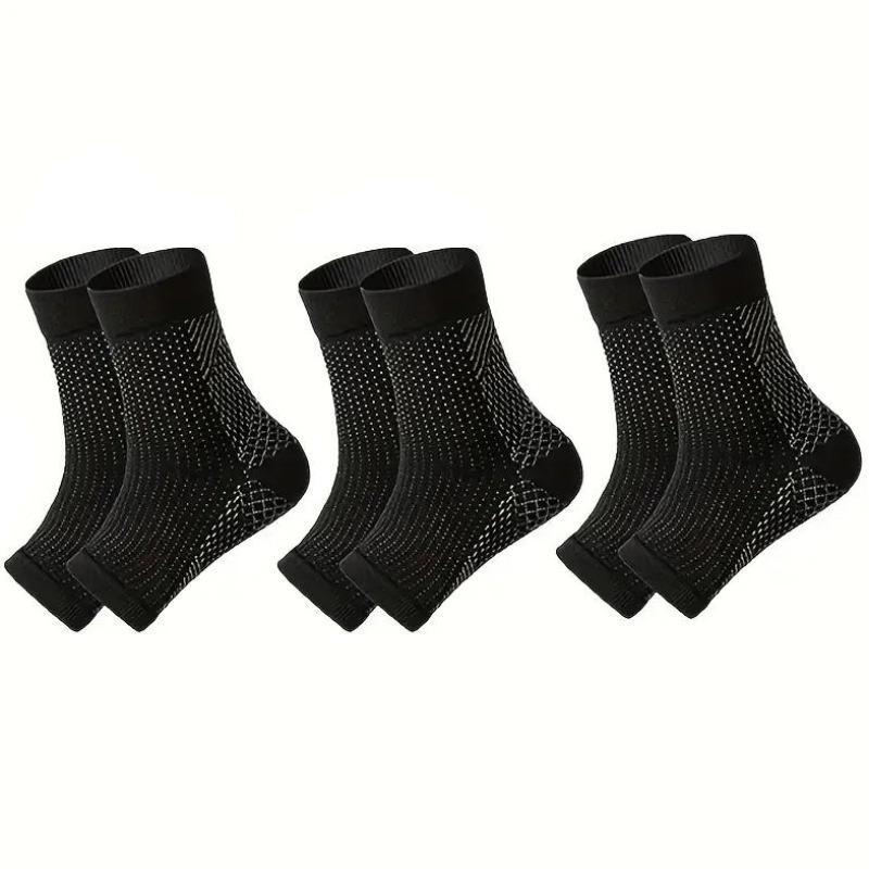 Compression Socks, 3 Pairs Open Toe Compression Ankle Sleeves, Ankle Protective Compression Football Socks, Outdoor Fitness Socks, Sports Protective Open Toe Compression Sleeves, Running Essentials, Christmas Gift