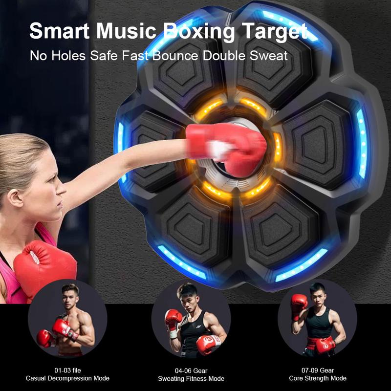 Smart Bluetooth Music Boxing Machine with Boxing Gloves for Indoor and Gym - Wall Mounted Electronic Boxing Target Workout Punching Equipment