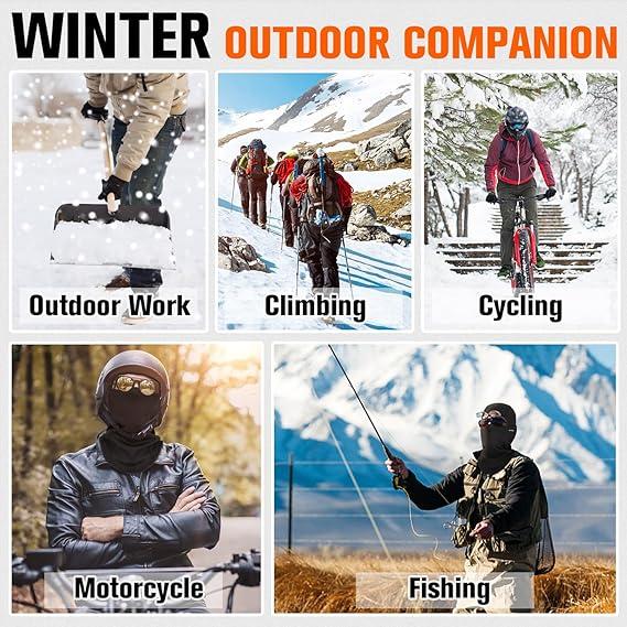 Windproof, warm winter mask for men and women-perfect for skiing and motorcycle rides in cold weather. Full coverage for maximum warmth and comfort