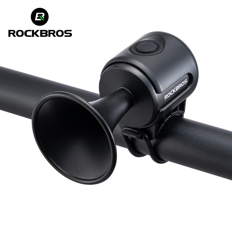 ROCKBROS Electric Bike Horn 120dB Adults Kids Bike Horn Alarm IPX4 Waterproof Electronic Bicycle Horns for Handlebars Ebike Scooter Horn