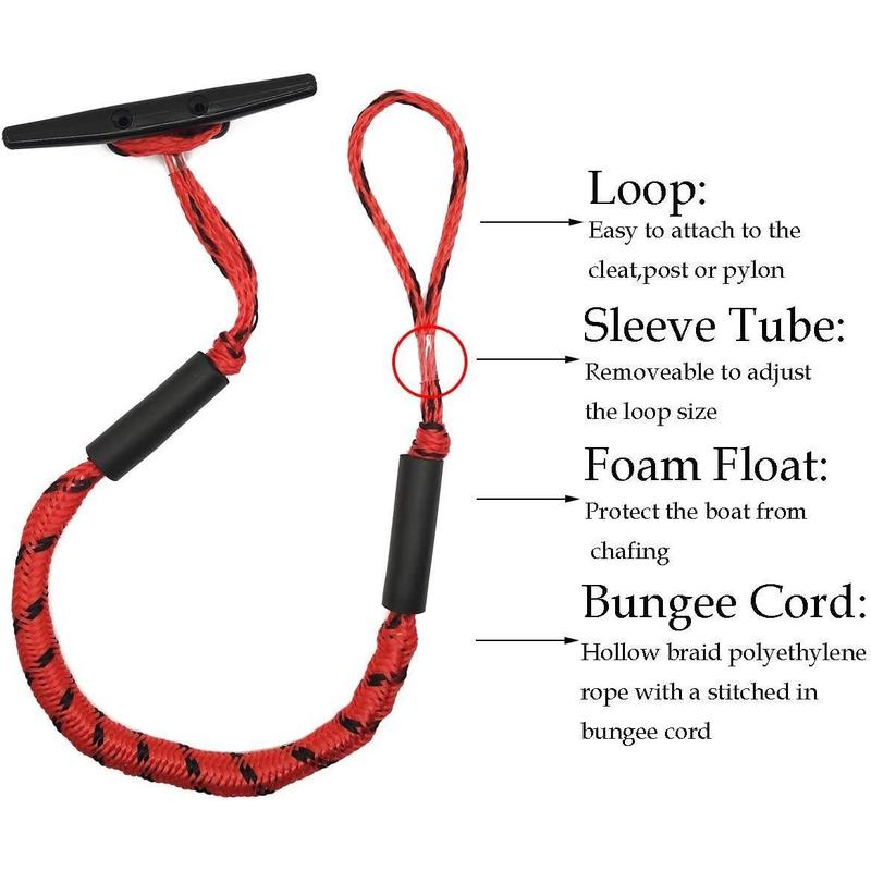 Bungee Dock lines for Boat Shock Absorb Dock Tie Mooring Rope Boat Accessories