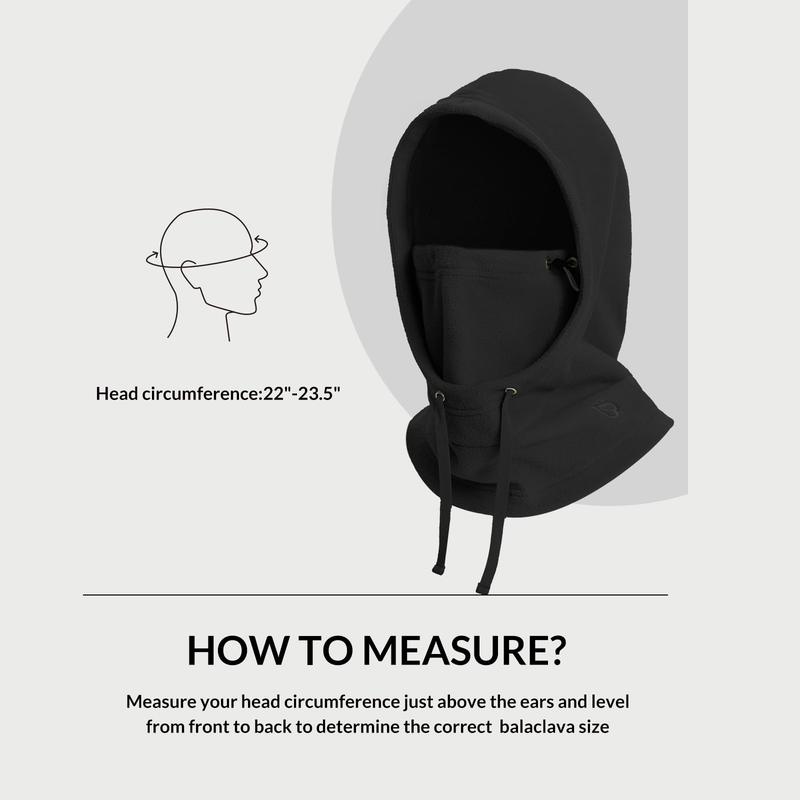 Unisex Balaclava Face Mask Winter Polar Fleece Hood Ski Mask for Men Women, Convertible Balaclava Face Cover Hat Cap Scarf