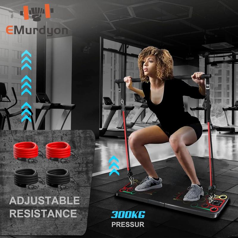 LALAHIGH multifunctional fitness kit: includes a sit-up stand, resistance bands, Pilates bar, ab roller wheel, and various other accessories  workout equipment  home gym equipment for men  men's dorm accessories