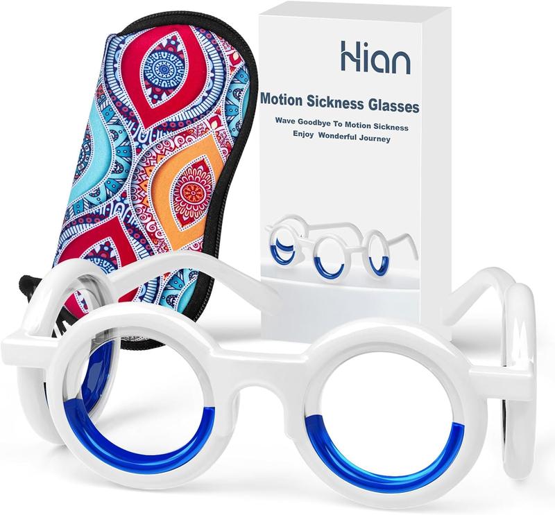 Motion Sickness Glasses, Car Sickness Glasses,Relieve Carsickness Airsickness Seasickness Glasses,Anti Nausea Vertigo Glasses, No Lens Liquid Glasses