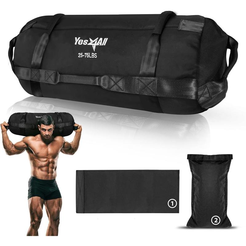 Yes4All Sandbags For Working Out, Adjustable Sand Bags For Weight Training With Handles, Multiple Colors & Sizes 5-200Lbs