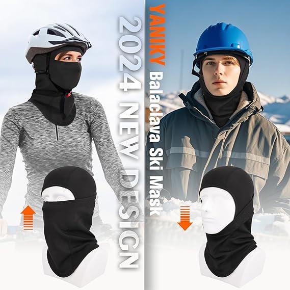 Windproof, warm winter mask for men and women-perfect for skiing and motorcycle rides in cold weather. Full coverage for maximum warmth and comfort