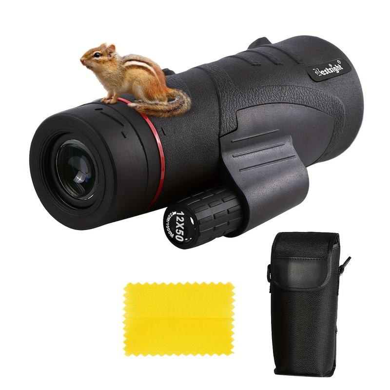 New-40X60 High-Power HD Monocular Telescope with Phone Clip - Crystal-Clear Bak-4 Prism and FMC Lens for Bird Watching, Hunting, Camping, Hiking, and Outdoor Adventures - Durable Plastic Construction and Lightweight Design