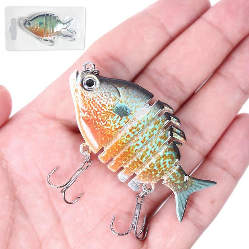 Artificial Fishing Lure, Multi Jointed Swimbait with Hook, Lifelike Fishing Lure, Fishing Tackle, Outdoor Fishing Accessories, Swimbait Lifelike Hard Bait, Outdoor Fishing Equipment for Men