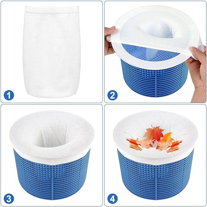 Pool Skimmer Socks, Pool Skimmers Filter Socks for Skimmer Basket Clean Debris and Leaves for In-Ground and Above Ground Pools