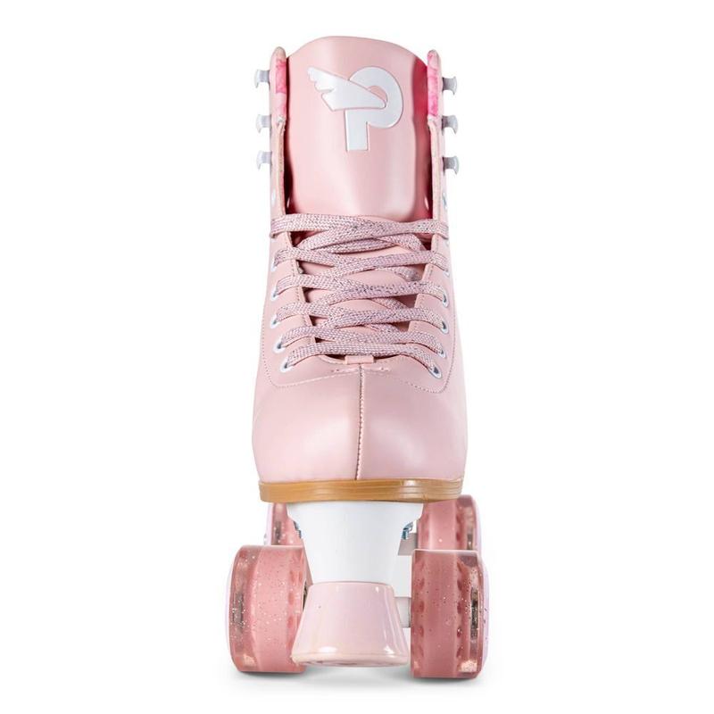 Prettyfly Womens' Retro Quad Skates  Vegan Leather - Pink 5