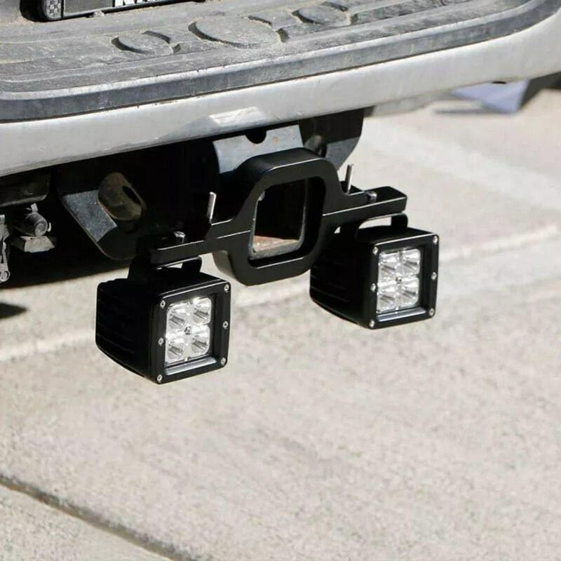 Tow Hitch Mounting Bracket, Tow Hitch Receiver Light Mounting Bracket, Universal Car Rear Rack & Accessories for Truck SUV Trailer RV Pick Up