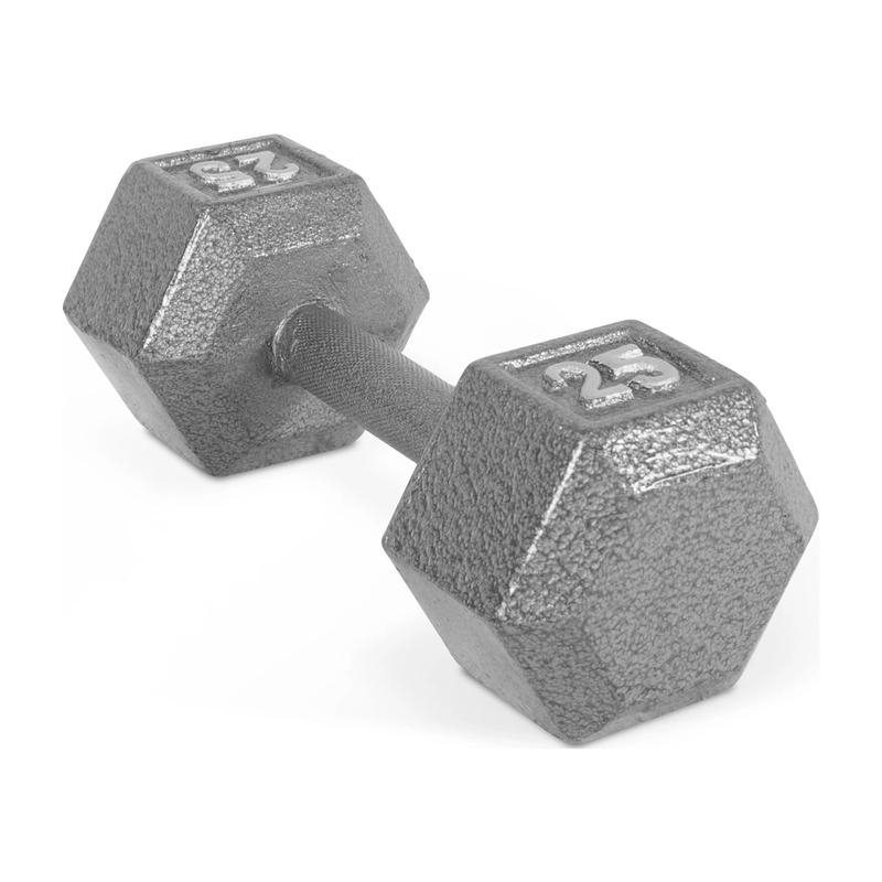 CAP Barbell 25lb Cast Iron Hex Dumbbell, Single