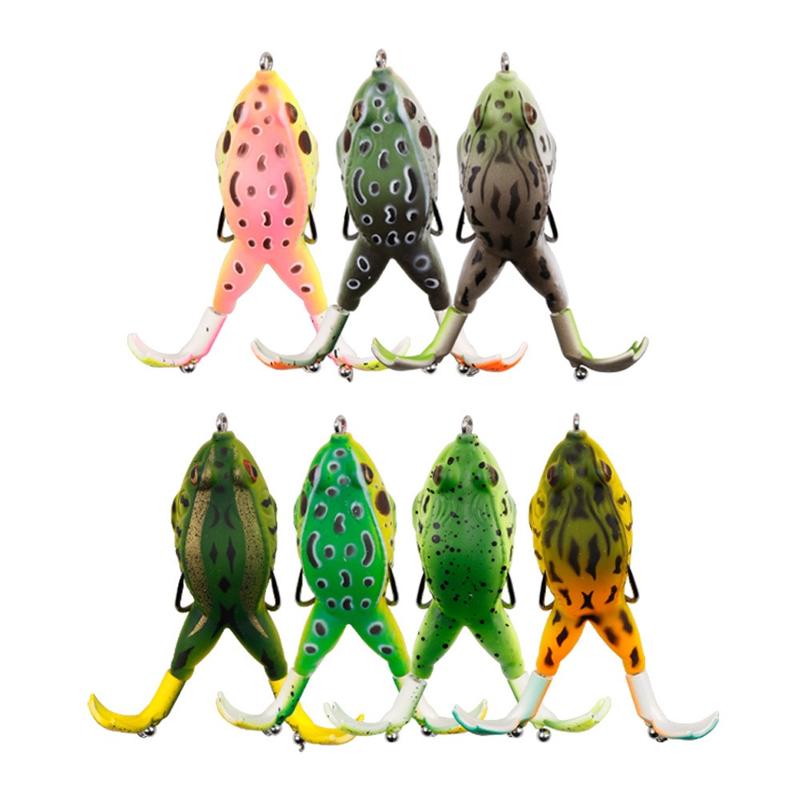 Lure Bass Trout Fishing Lures Kit Set Realistic Prop Frog Soft Swimbait Floating Bait with Weedless Hooks for Freshwater SaltwaterGifts for boyfriends, husbands, and fathers fishing weights fishing lures minnow  tube lure hook bass fishingbait