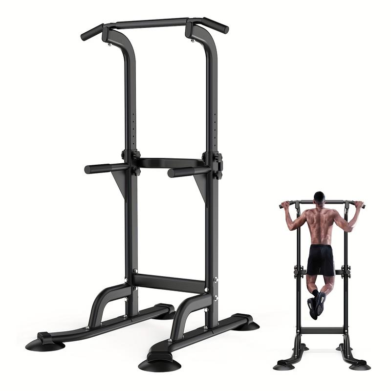 Power Tower Workout Dip Station Pull Up Bar, Height Adjustable Multi-Function Dip Stand For Home Gym Strength Training Fitness Equipment