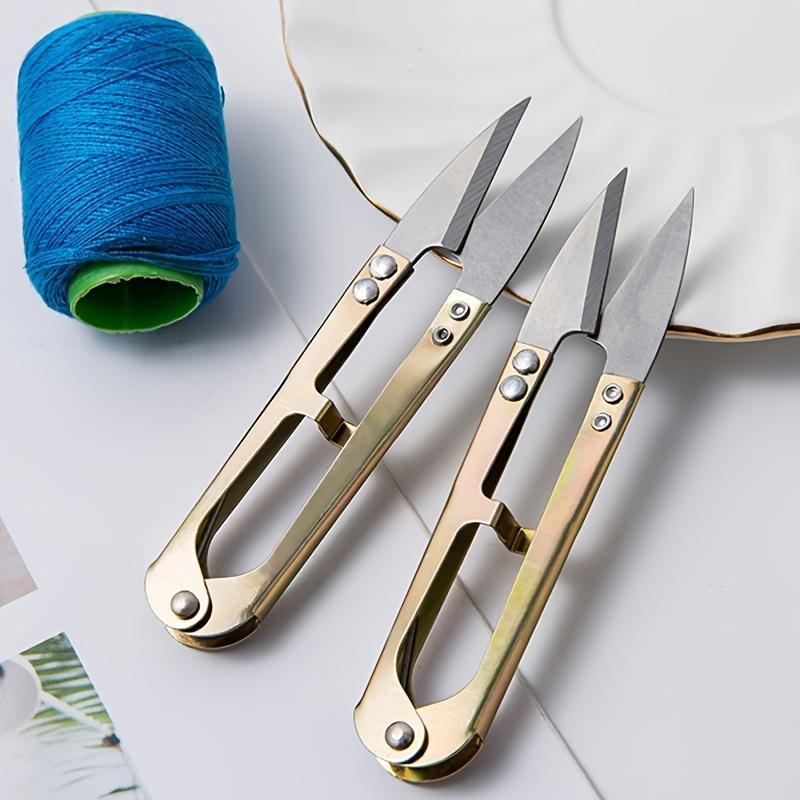 Pocket Fishing Scissors, U-spring Stainless Steel Scissors, Small Scissors, Multifunctional Scissors for Outdoor Camping Fishing