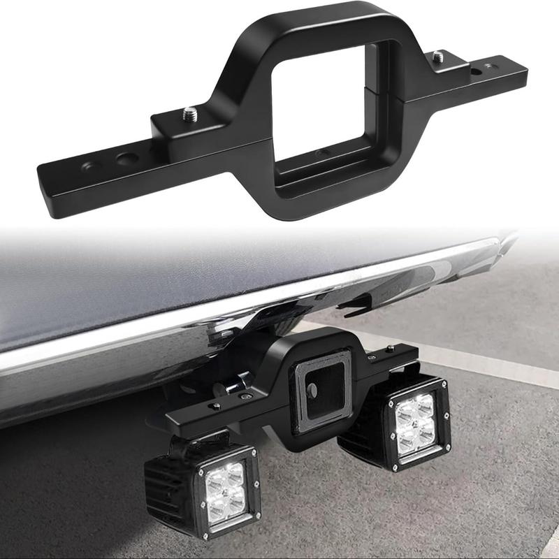 Tow Hitch Mounting Bracket, Tow Hitch Receiver Light Mounting Bracket, Universal Car Rear Rack & Accessories for Truck SUV Trailer RV Pick Up