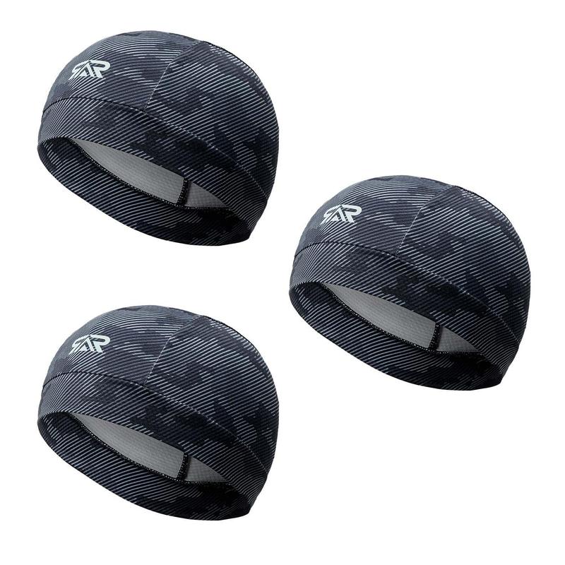 Cooling Cap Kit, Sweat Wicking Cycling Running Beanie, Motorcycle Hat, Fits Under Helmets, Helmet Inner Lining