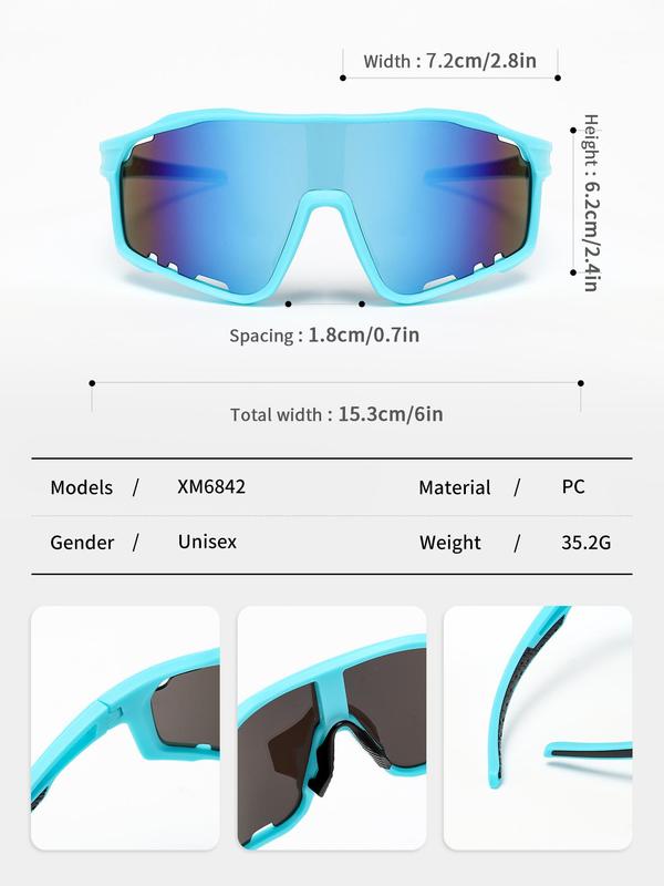 Unisex's Summer Sporty Large Frame Sports Eyewear, Trendy Non-slip Sports Eyewear, Fashionable Eyewear for Outdoor Sports