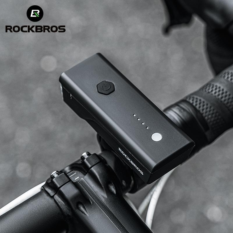 ROCKBROS Bike Light 260 Lumen IPX4 Waterproof Front Light 1500mAh Intelligent Light Sensing Bicycle Accessories