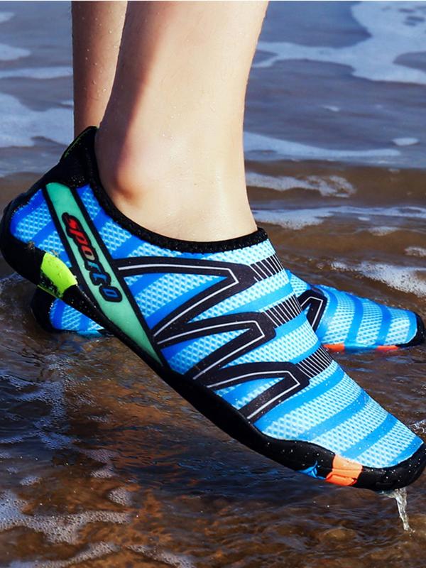 Women's Striped Pattern Slip on River Trekking Shoes, Back To School Breathable Comfortable Sports Shoes for Outdoor Swimming, Water Shoes, Non-slip Quick Drying Swimming Shoes for All Seasons Beach Party