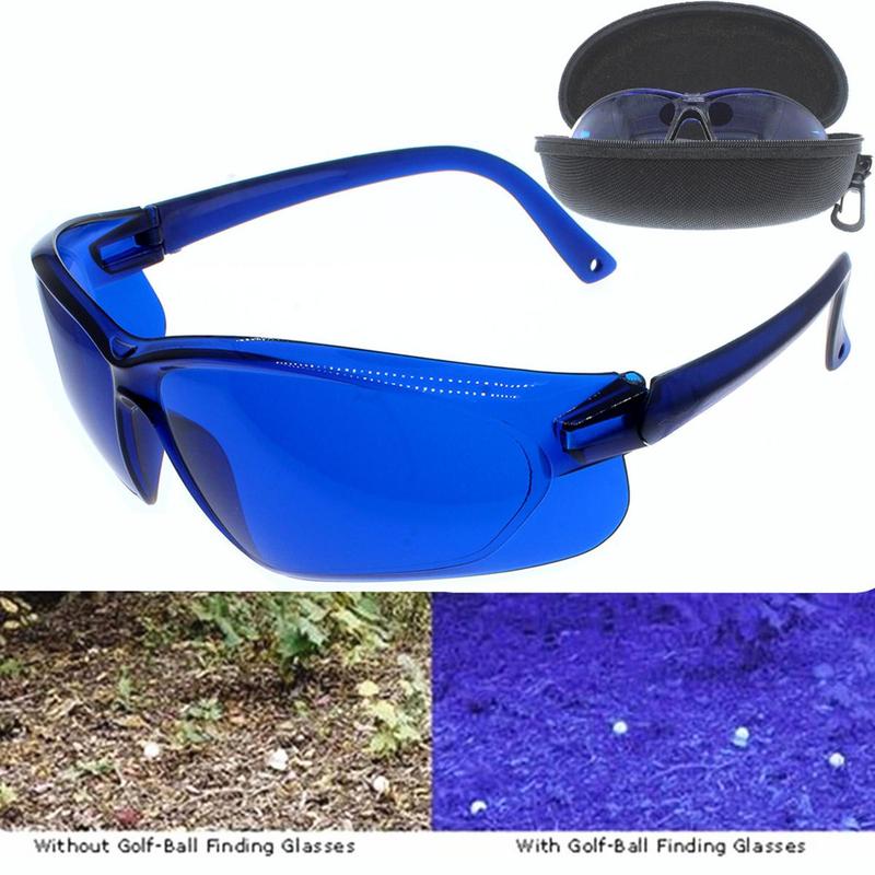 Golf Ball Finder with Storage Case, 1 Pair Professional Golf Locating Glasses, Sport Sunglasses for Running Golf Driving, Father's Day Gift, Christmas Gift