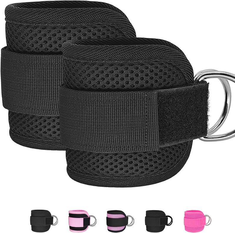 Ankle Straps for Cable Machine, Kickbacks Glute Workouts, Lower  Exercises, Adjustable Leg Straps with Neoprene Padding Men Women