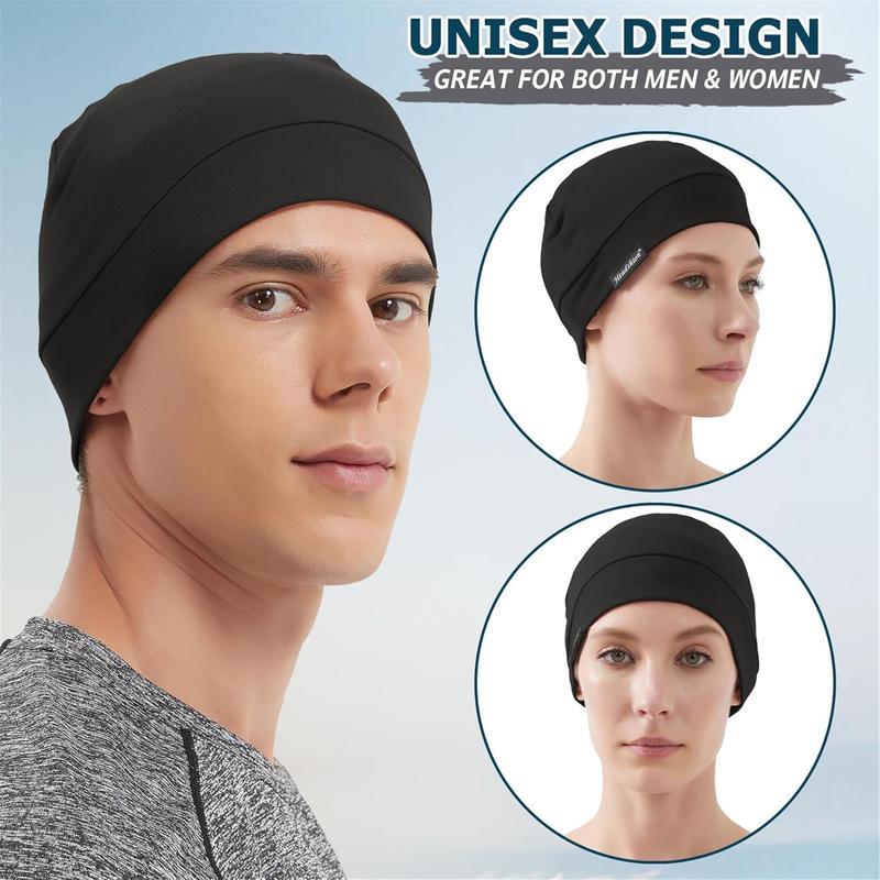 Cotton Skull Caps for Men Women, 4-Pack Modal Beanie Hat for Running Cycling Sleep Cap Chemo Headwear  Liner