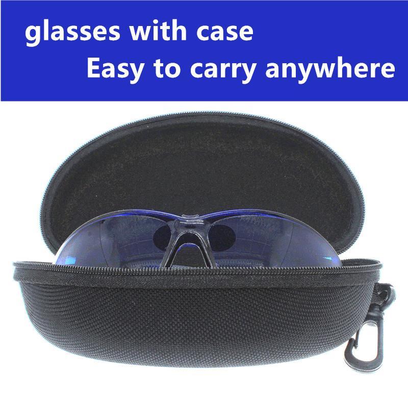 Golf Ball Finder with Storage Case, 1 Pair Professional Golf Locating Glasses, Sport Sunglasses for Running Golf Driving, Father's Day Gift, Christmas Gift