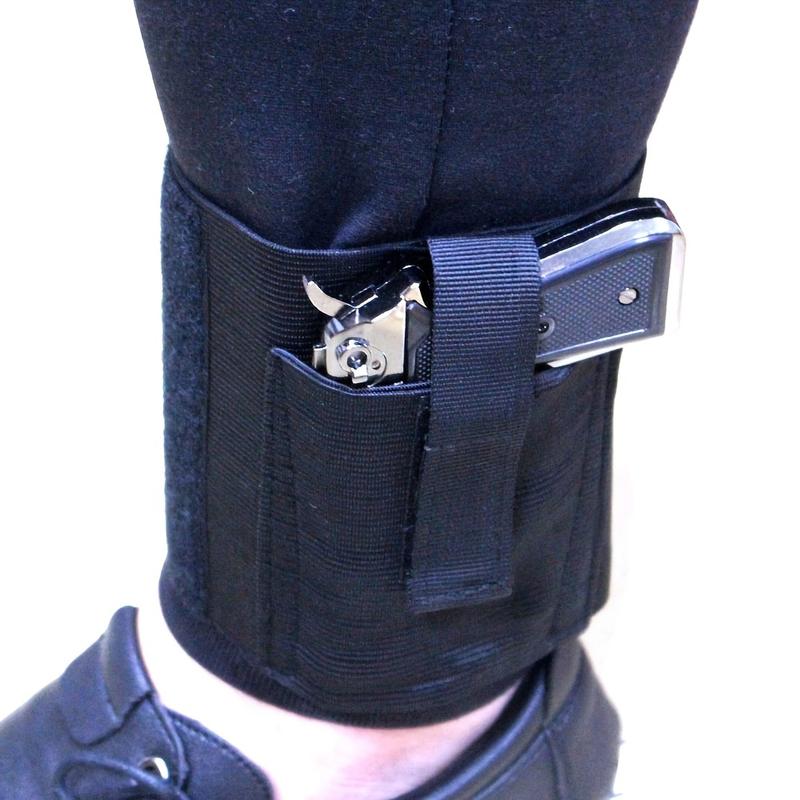 Ankle Holster for Concealed Carry, Elastic Deep Concealment Leg Holsters with Magazine Pocket Pouch for Men and Women, Right & Left Hand Draw