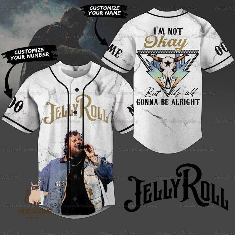 9 Designs Im Not Okay Baseball Jersey Halloween Gifts Jelly Concert Shirt Western Jersey For Men Women