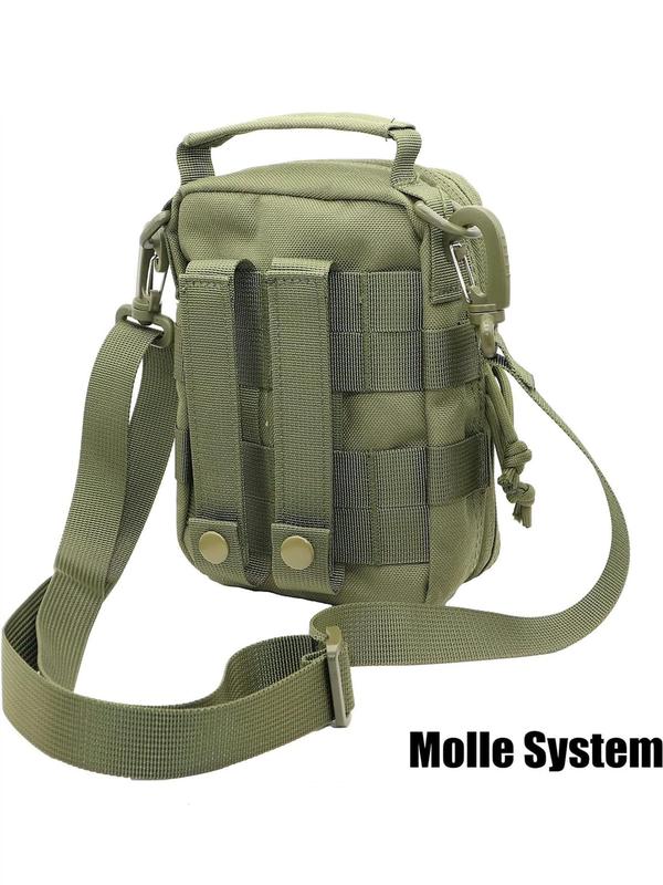 Plain Zipper Outdoor Molle Tactical Bag, Large Capacity Military Emergency Medical Bag, Summer Tool Storage Bag with Detachable Shoulder Strap