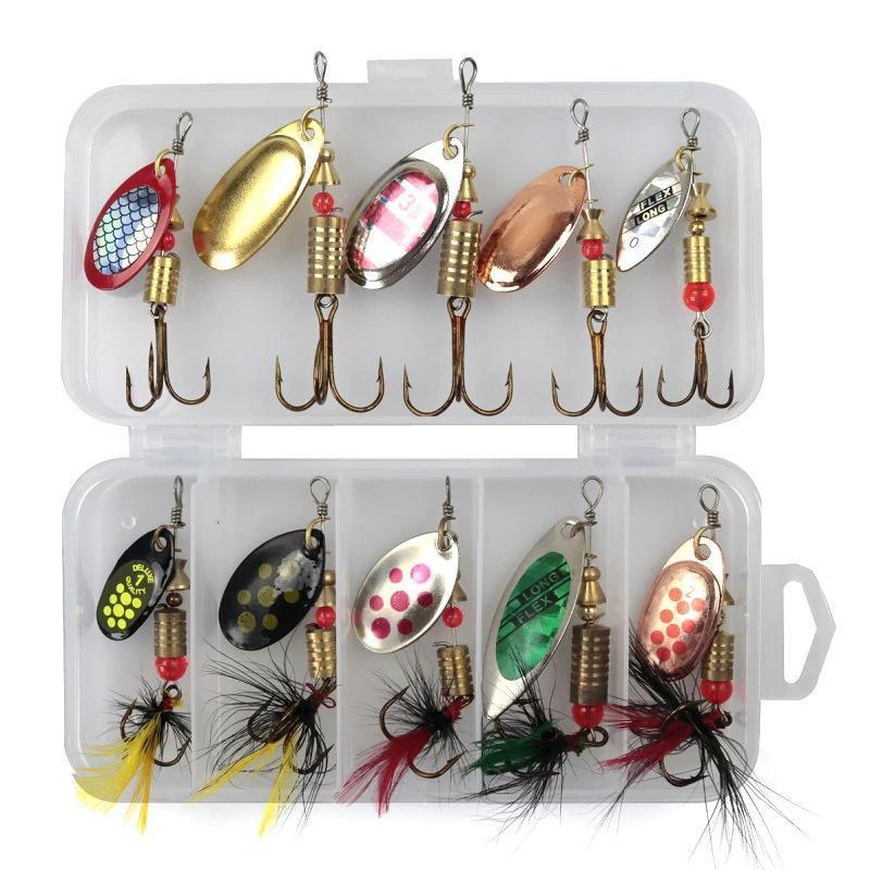 Fishing Lure with Storage Box, 10pcs box Artificial Fishing Bait with Hook, Portable Outdoor Fishing Accessories, Fishing Equipment Lures for Fishing, Fishing Stuff