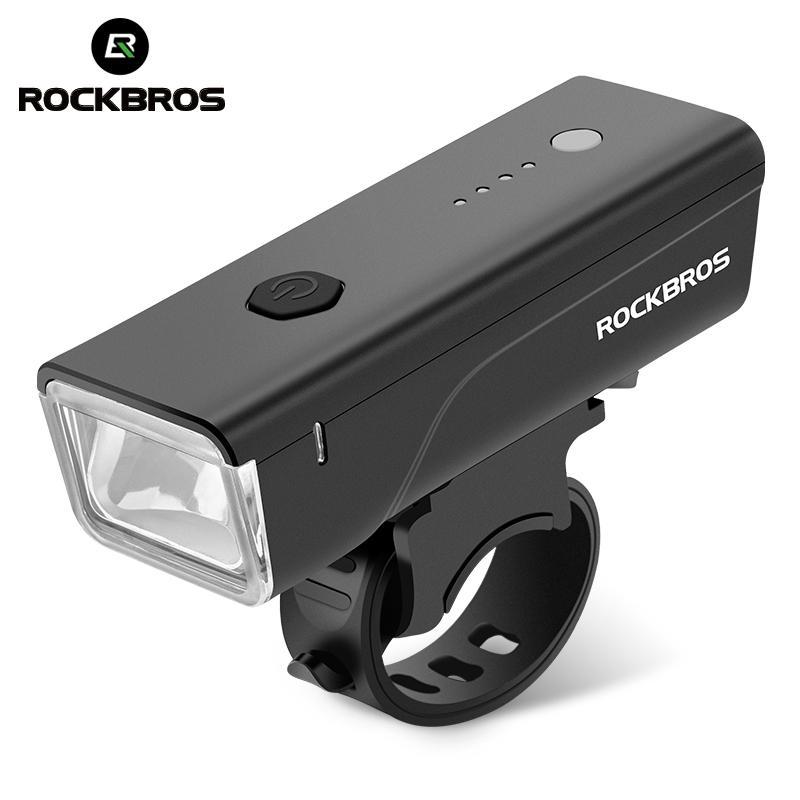 ROCKBROS Bike Light 260 Lumen IPX4 Waterproof Front Light 1500mAh Intelligent Light Sensing Bicycle Accessories