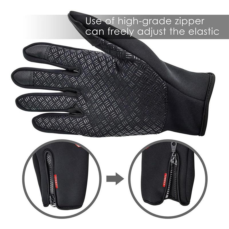 Unisex Winter Thermal Gloves for Men and Women Waterproof Windproof and Non-Slip Gloves Warm Touch Screen Gloves for Outdoor Running, Cycling, Driving