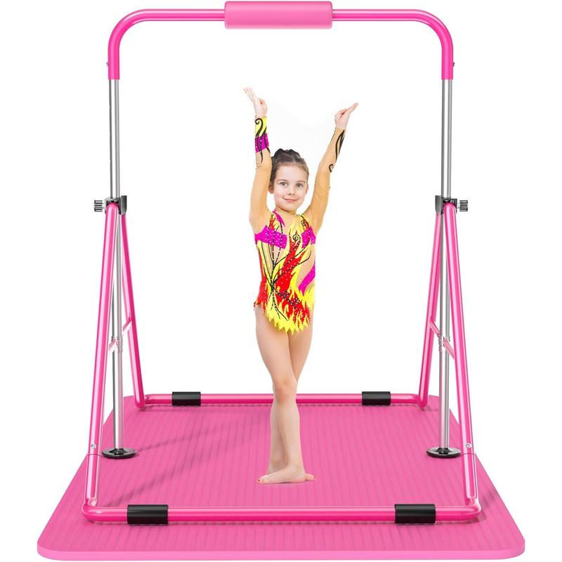 Expandable Gymnastics Bar for  - Height Adjustable Junior  Bar for Home, Folding Gymnastic Horizontal Bars Equipment