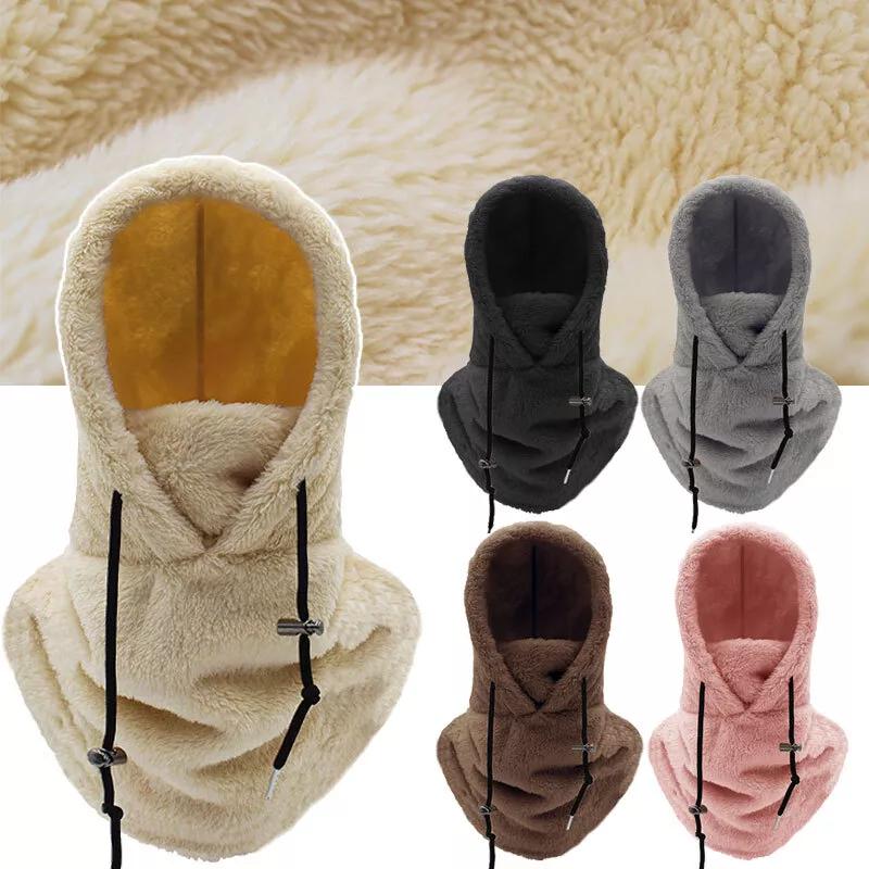 Men's Winter Windproof Hat Cold Weather Sherpa Hat Outdoor Sports Balaclava New Warming Tool 3 in 1 Warm Head Covering Adjustable Neck Warm Hood