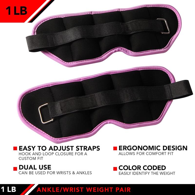 JIFKT Adjustable Ankle Weights - Ankle Weight Pair 10 Weight and Bundle Options - 0.5 to 8 lbs Each, Set of 2, Adjustable Straps – Comfortable, Breathable, Moisture Absorbent Weight Straps for Men and Women