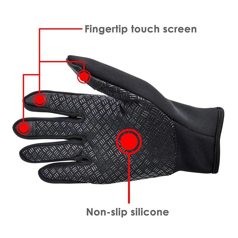 Unisex Winter Thermal Gloves for Men and Women Waterproof Windproof and Non-Slip Gloves Warm Touch Screen Gloves for Outdoor Running, Cycling, Driving