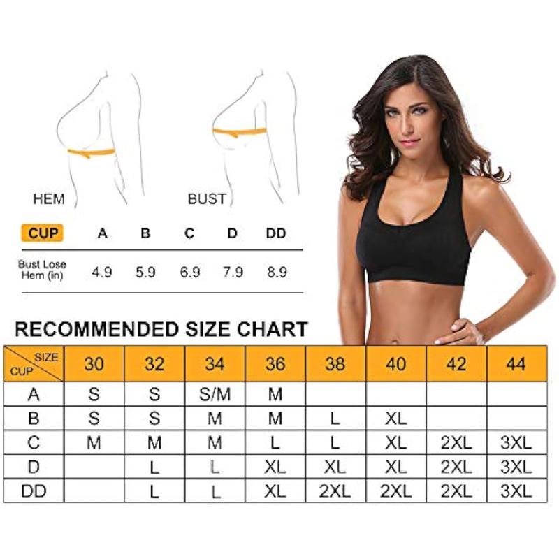 Women Racerback Sports Bras - High Impact Workout Gym Activewear Bra