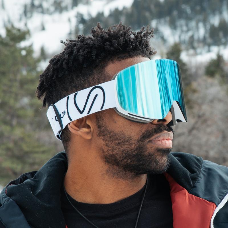 Blue Blizzard | Nova Len Anti-Fog, Anti-Scratch, Wind and Sand Resistant 100% UV Protection Easy Swap Magnetic Lenses for NOVA frame Snowboarding Ski