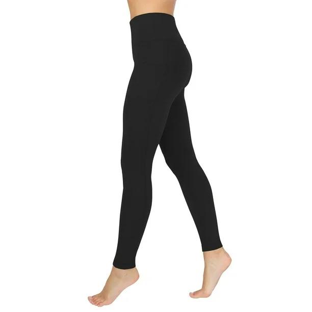 Women's Exercise Tights Winter Gym Yoga Pants Abdominal Control Compression Warmth Exercise Wool Lining with Pocket