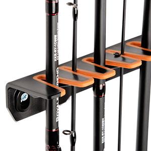 KastKing Patented V15 Vertical Fishing Rod Holder – Wall Mounted Fishing Rod Rack, Store 15 Rods or Fishing Rod Combos in 17.25 Inches, Great Fishing Pole Holder and Rack