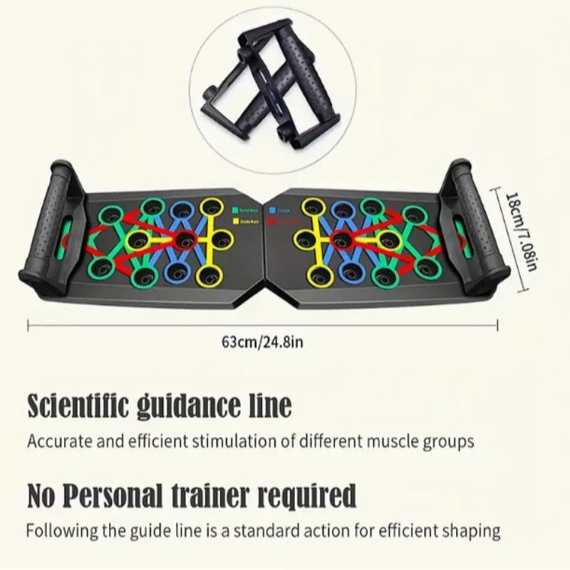 Multifunctional Push Up Board with Handle, Non-slip Exercise Board for Home & Gym, Muscle Strength Training Equipment