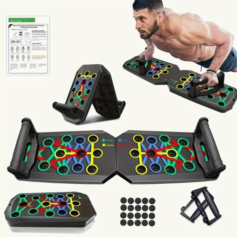 Multifunctional Push Up Board with Handle, Non-slip Exercise Board for Home & Gym, Muscle Strength Training Equipment