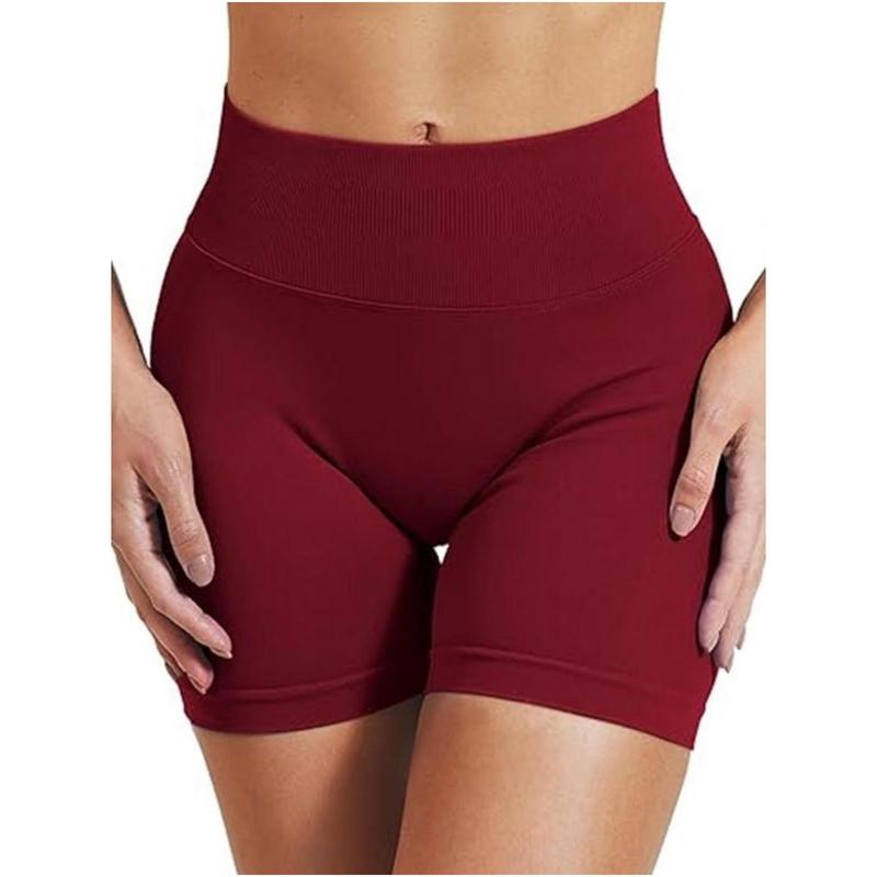 Women's Solid High Waist Sports Shorts, Breathable Comfortable High Stretch Skinny Shorts,Â Gym Shorts, Ladies Sportswear for Indoor Outdoor Wear 01