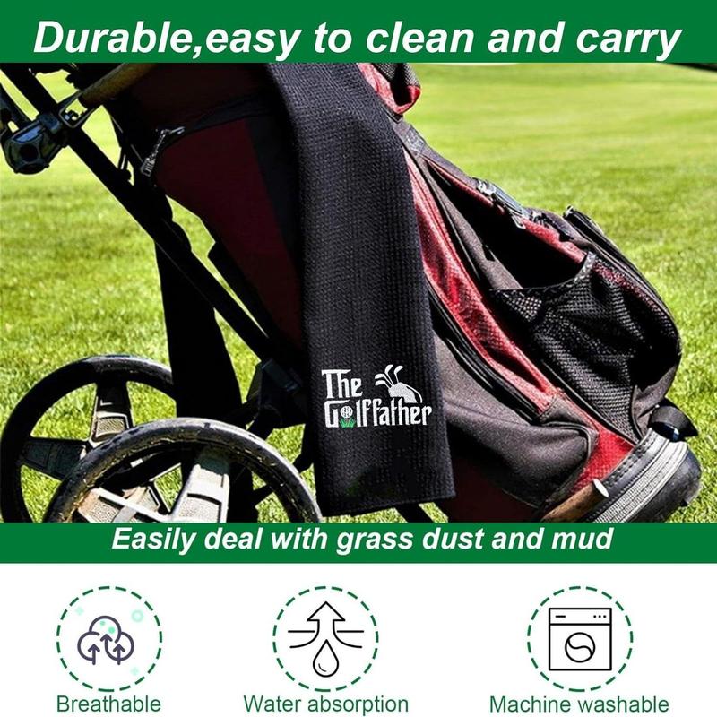 The Golf Father Golf Towel, 1 Count Embroidered Golf Towels for Golf Bags for Men & Women, Golf Accessories for Birthday Gift