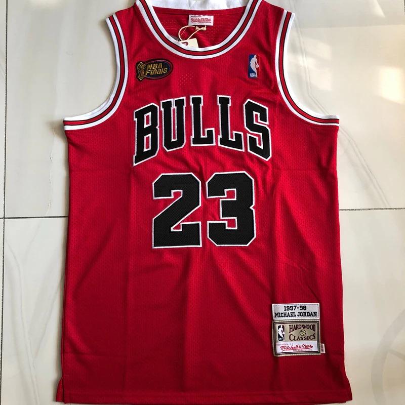 Classic NBA Chicago Bulls Michael Jordan Jersey Mitchell & Ness Red 1997-98 Jersey