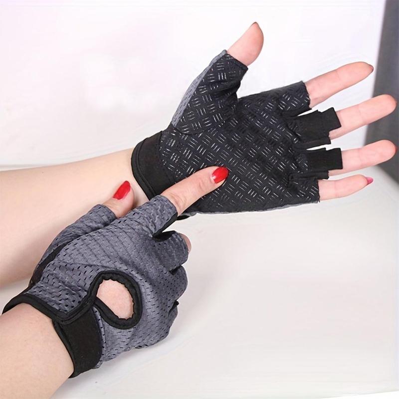 1 Pair Half Finger Sports Gloves, Breathable Comfortable Gloves, Outdoor Sports Gloves for Cycling Running, Gym Accessories